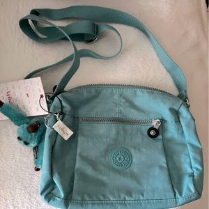 NWT Kipling Wes Shoulder Bag. Bermuda blue.